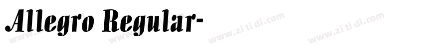 Allegro Regular字体转换
